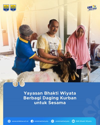 Yayasan Bhakti Wiyata Berbagi Daging Kurban untuk Sesama